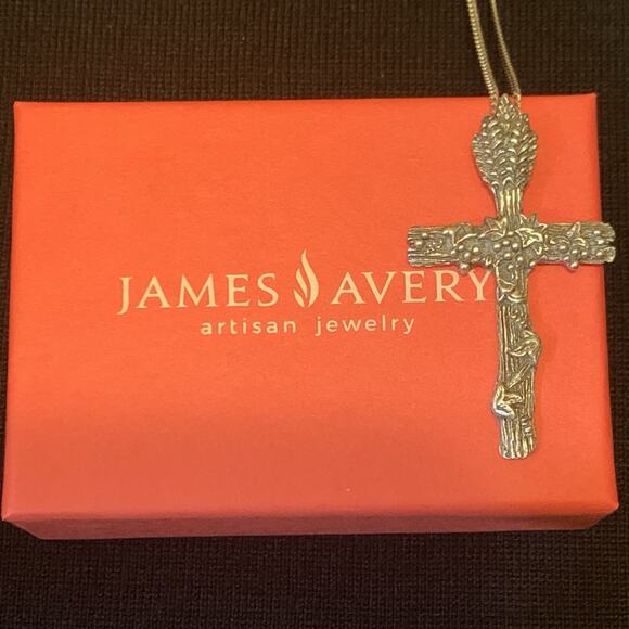 James Avery Retired Harvest Cross Pendant and Chain 19.5 Inches - Picture 12 of 13